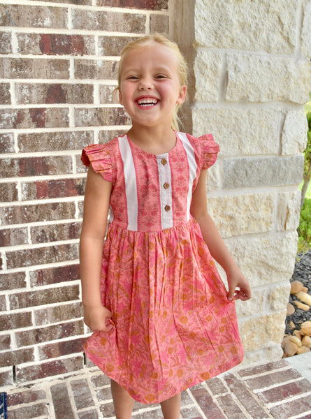 Buy Tiny Girl Multicolor Printed Dress with Leather Belt for Girls Clothing  Online @ Tata CLiQ