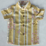 Pink & Yellow Floral Print Boys Shirt Shirt Yo Baby India 