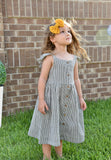 Pinstripes Flutter Sleeves Shirt Dress Dress Yo Baby Wholesale 