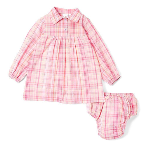 Plaid Pink Infant Shirt Dress