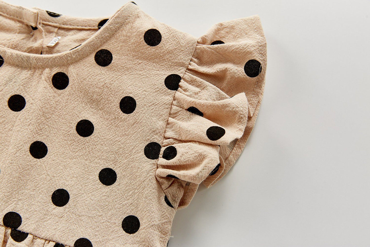 Polka Romper - Beige Dress Yo Baby Wholesale 