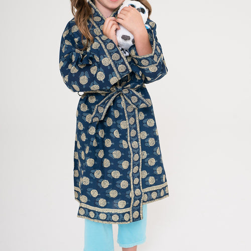 Printed Cotton Kimono Style House-Robe