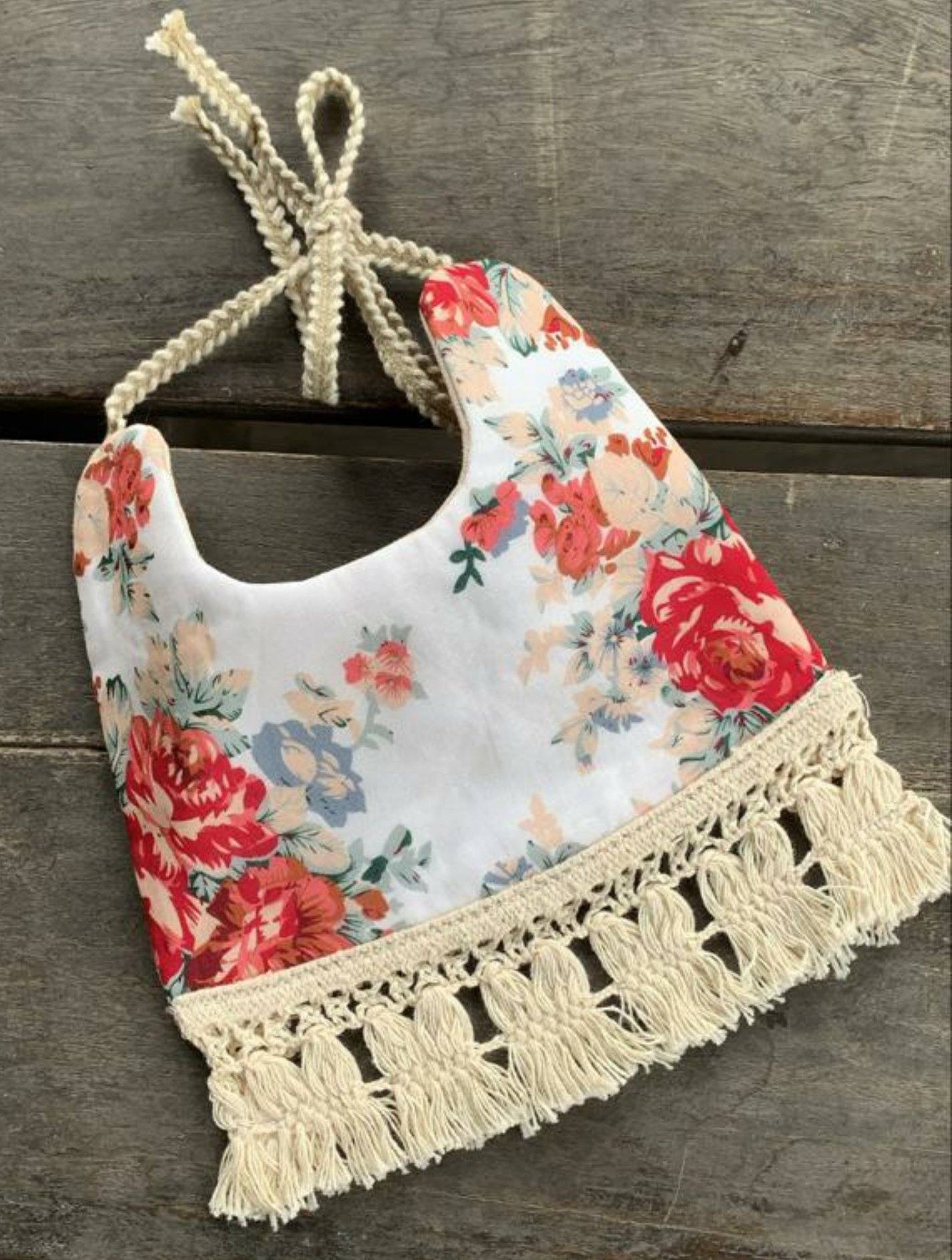 Printed & Solid Reversible Cotton Lace Bib Feeding Set Yo Baby Wholesale 