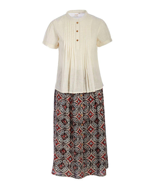 Thai style Dress Traditional Skirt Fashion Beautiful Top-Set-Casual elegant  | eBay