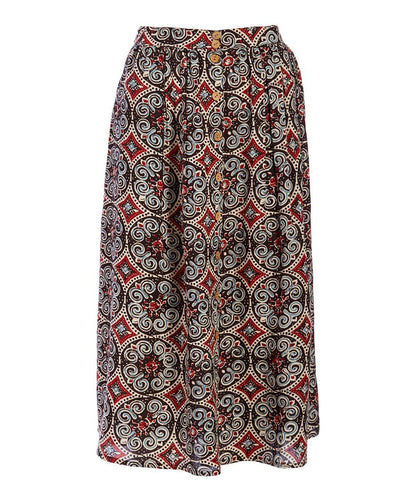 Roman Inspired Printed Skirt & Pleated Top Set Shirt-Dress Yo Baby Wholesale 