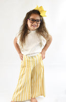 Ruffle Ivory Top with Striped Pleated Pants 2 pc. Set Dress Yo Baby Wholesale 
