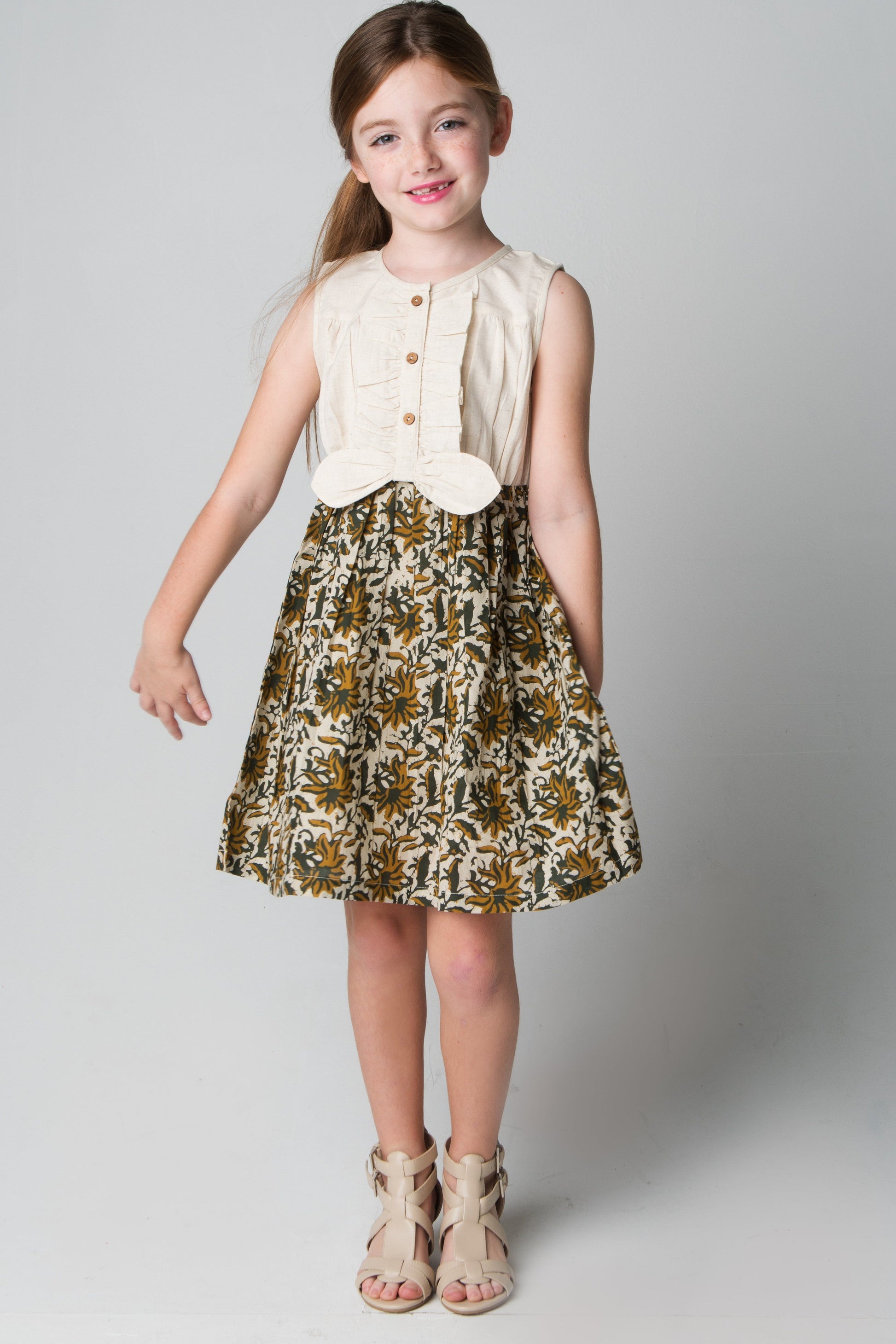 Ruffles and Bowtie Shirt and Skirt One Piece Dress – Yo Baby India