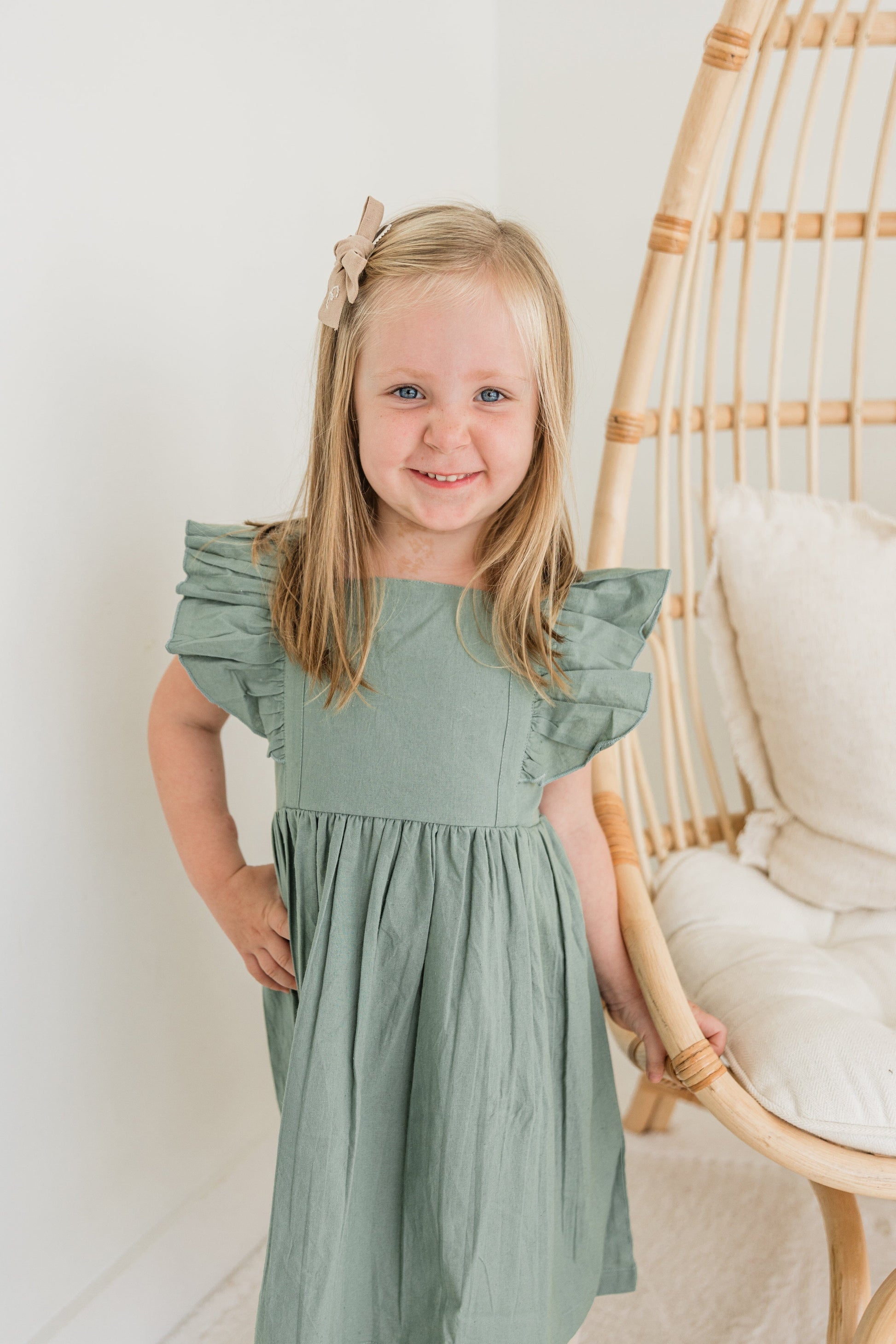 Sage Green Ruffled Racer Back Gathered Dress 100% Cotton Baby Girl D Yo Baby India Sage Green Ruffled Racer Back Gathered Dress 100% Cotton Baby Girl D Yo Baby India