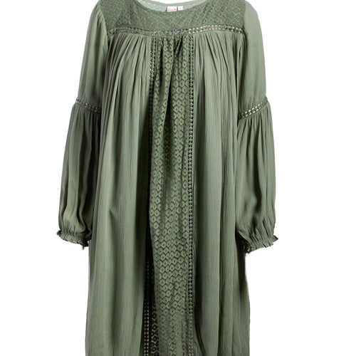 Sage Net Detail Dress