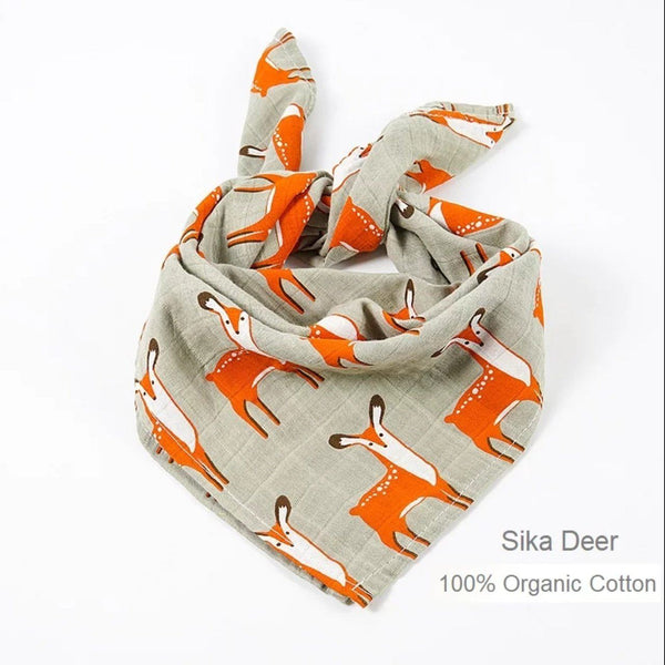 Set of 2 : Multi Purpose Muslin Wrap- Deer Print Yo Baby India 