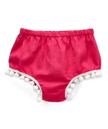 Set of 5 - Diaper Covers with Pom-Pom Lace Detail diaper covers Yo Baby Wholesale 