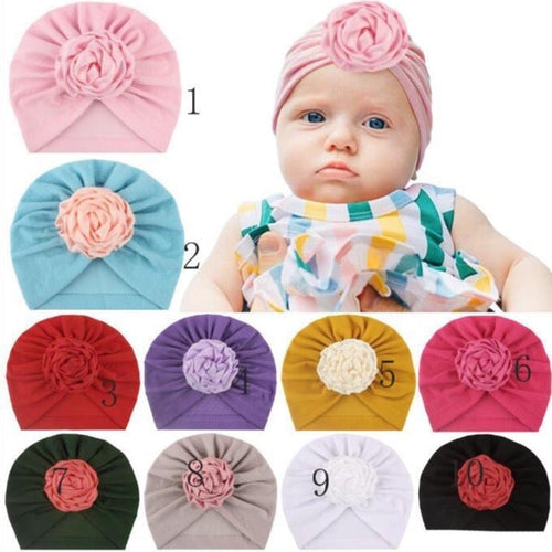 Soft Knit Flower-Turban Headband