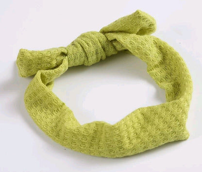 Soft Waffle-Mesh Knit Bow Headband Yo Baby India 