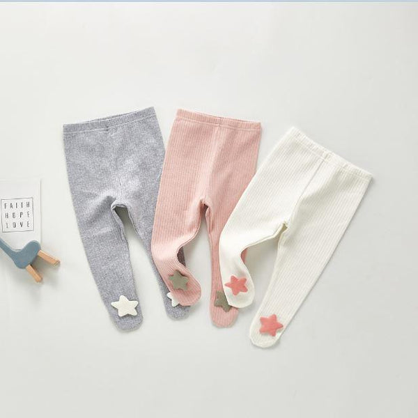 Star Ribbed Leggings - Infant Girls Yo Baby India 