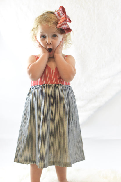 Stripe Halter Dress Dress Yo Baby Wholesale 