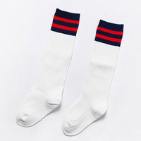 Stripe & Solid Above-The-Knee Socks - Girls Yo Baby India 1-3 Years White 