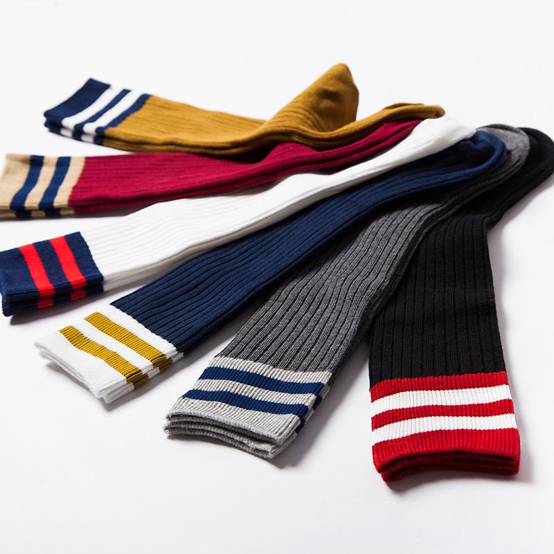 Stripe & Solid Above-The-Knee Socks - Girls Yo Baby India 