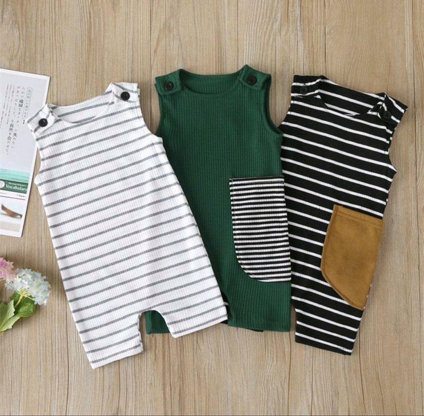 Striped Infant Romper - Unisex romper Yo Baby India 