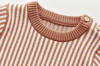 Striped Knitted Sweater Romper - Unisex Yo Baby India 