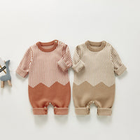 Striped Knitted Sweater Romper - Unisex Yo Baby India 
