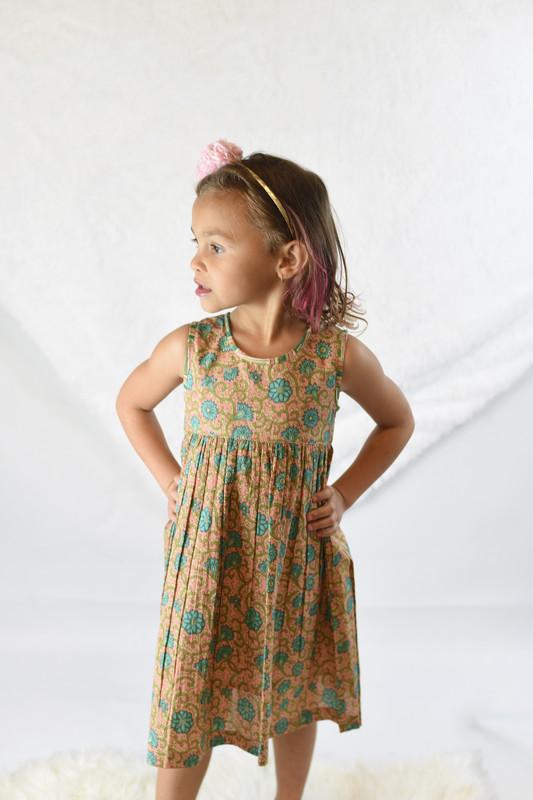 Turquoise & Pink Shift Dress Dress Yo Baby Wholesale 