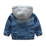 Unisex Denim Jacket With Attached Hoodie Boys Yo Baby Wholesale 