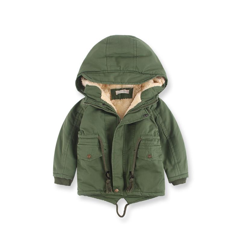 Unisex Hooded Fur-Lined Winter Parka Jacket Boys Yo Baby Wholesale 