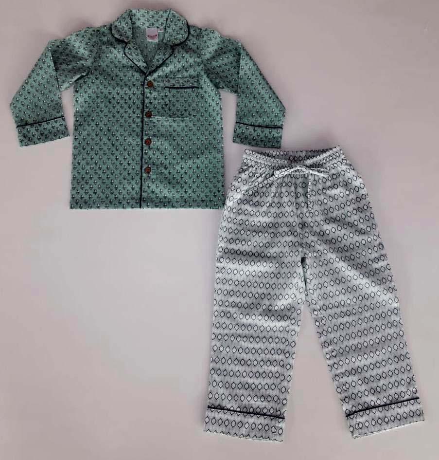 Unisex Printed Teal 2 pc Set Dress Yo Baby Wholesale 